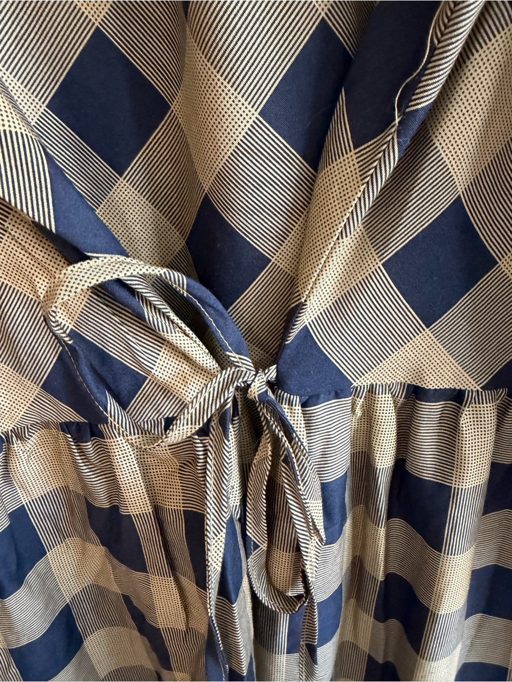 Summersalt Tiered Midi Dress L Buffalo Check Plaid Cotton NWT - Picture 12 of 14